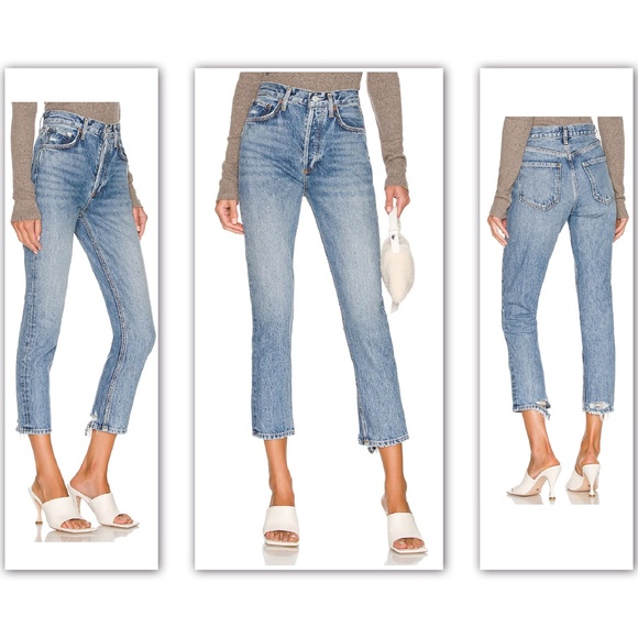 Agolde Denim - AGOLDE Riley High Rise Straight Crop Jeans in Endless Size 27 PRICE FIRMMM